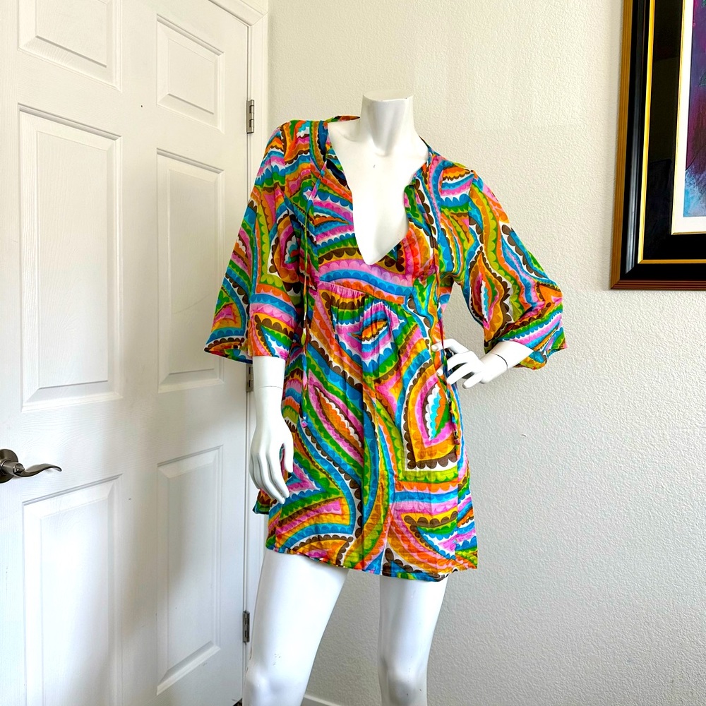 Trina Turk multicolor print swim cover up